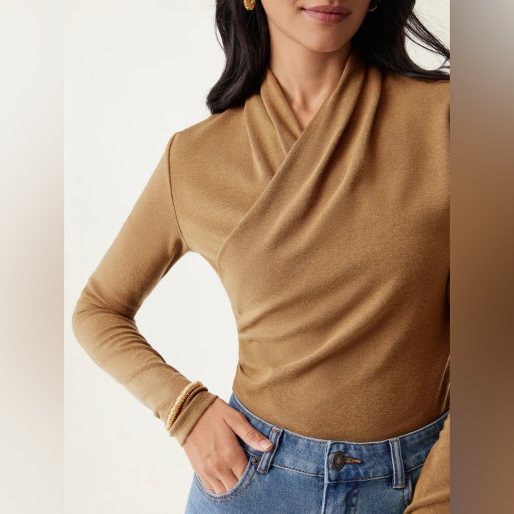 New OGL Surplice Long Sleeve Top Size Large - Picture 4 of 11